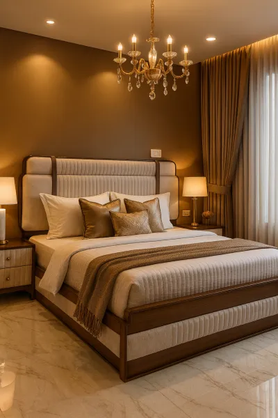 Contemporary King Size Teak Wood Bed with Box Storage (DB06)