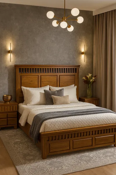 Classic King Size Sheesham Wood Bed with Box Storage (DB19)