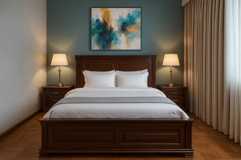 Ornate King Size Teak Wood Bed with Box Storage (DB26)