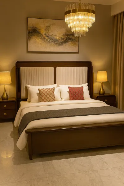 Classic King Size Teak Wood Bed with Box Storage (DB28)