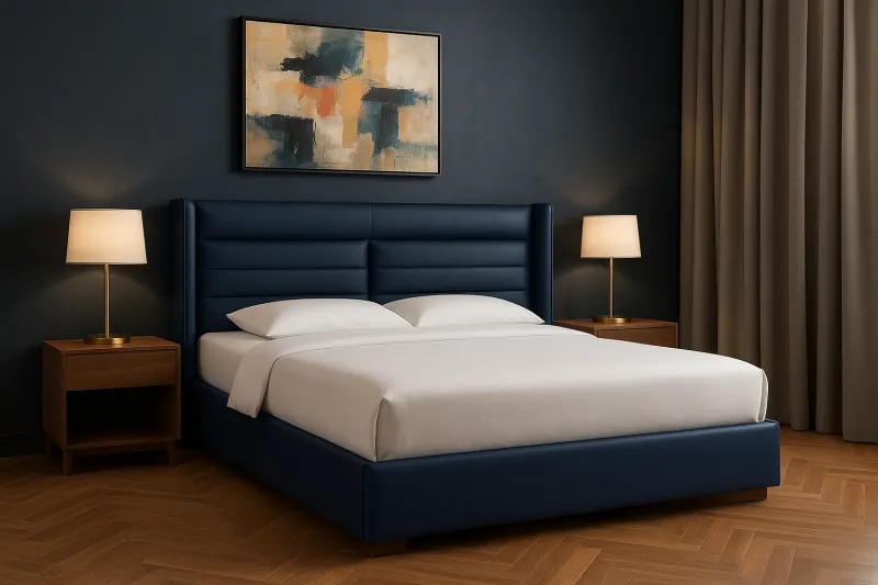 Modern Engineered Wood Bed with Hydraulic Storage (DB38)