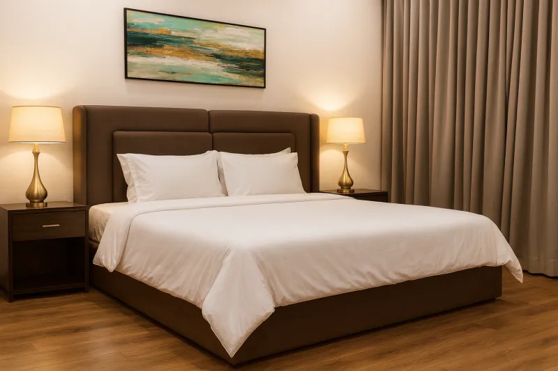 Modern MDF Bed with Box Storage (DB49)