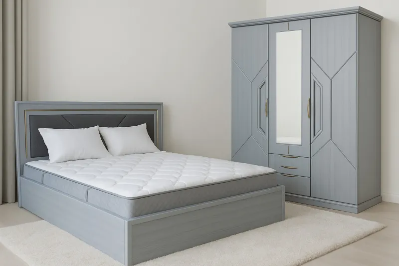 Premium Engineered Wood Bed with Hydraulic Storage (DB57)