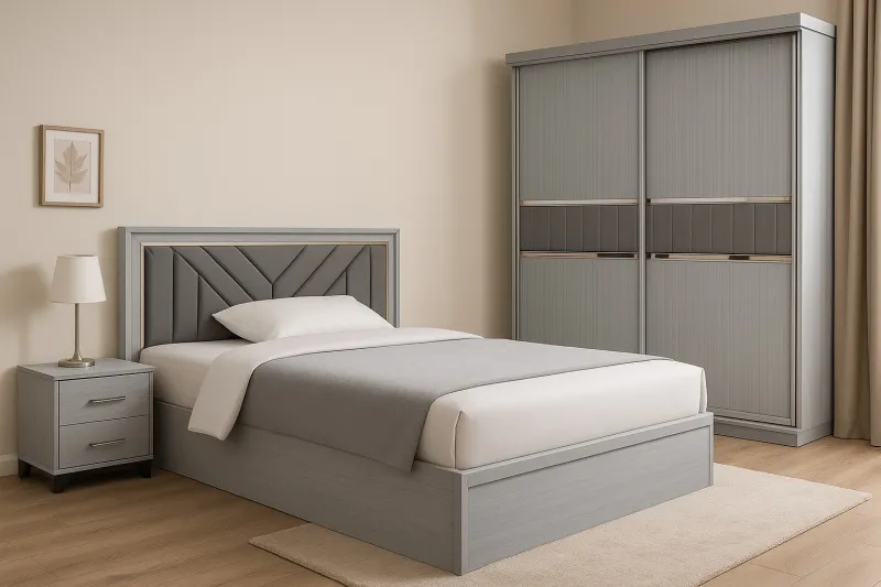 Premium Engineered Wood Bed with Hydraulic Storage (DB59)