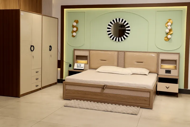 Engineered Wood Bed with Hydraulic Storage (DB63)