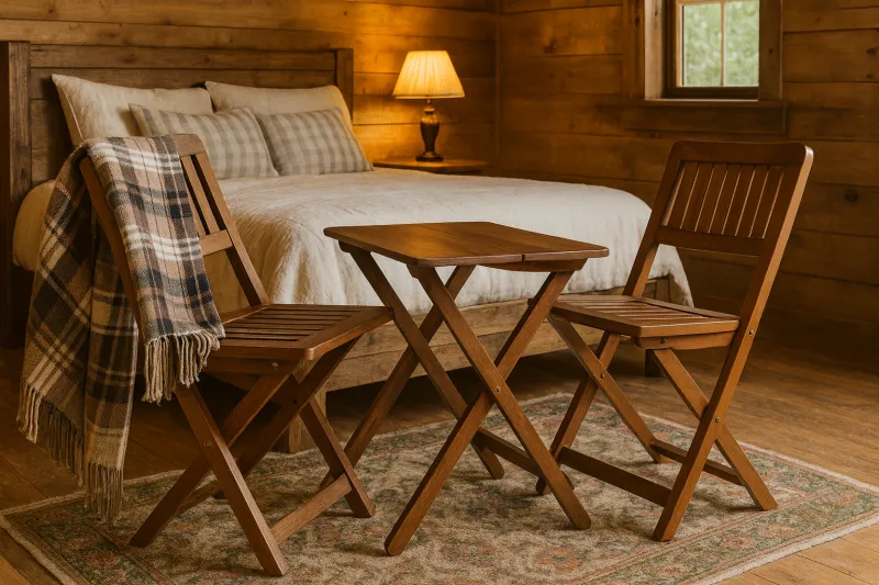 Classic Teak Wood Bedroom Chair (DBC18)