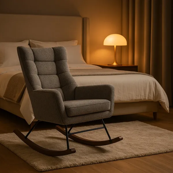 Modern Mild Steel Bedroom Chair with Upholstery (DBC24)