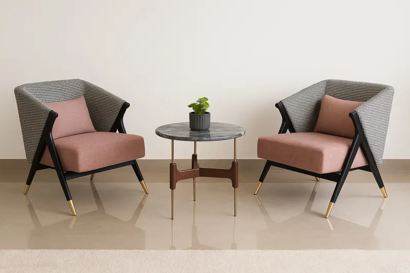 Modern Ash Wood Bedroom Chair with Upholstery (DBC51)