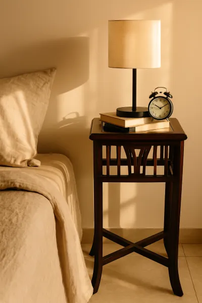 Traditional Teak Wood Side Table (DU03)