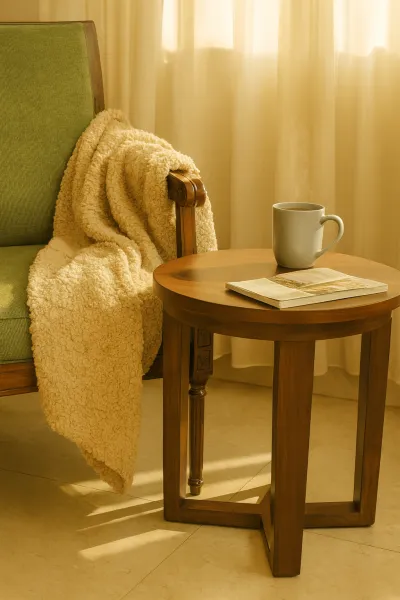 Teak Wood Side Table (DU09)