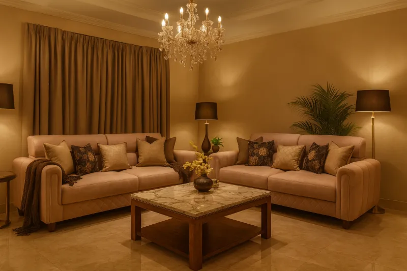 Elegant 3+2 Seater Sofa with Upholstery (DS01)