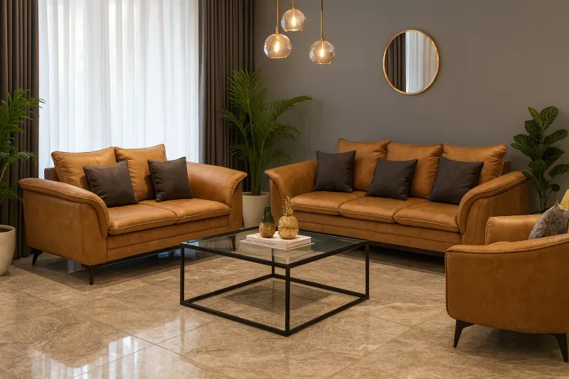 Elegant 3+2 Seater Sofa Set with Upholstery (DS04)