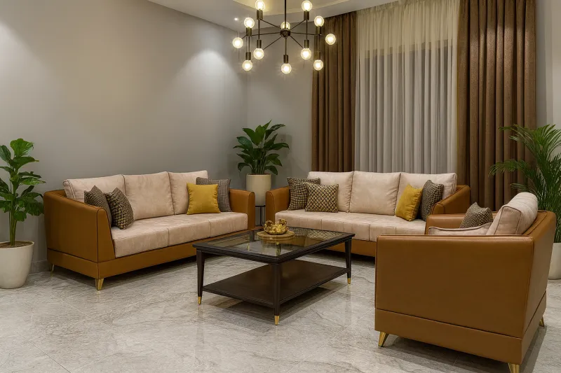 Premium 3+2 Seater Sofa Set with Upholstery (DS06)