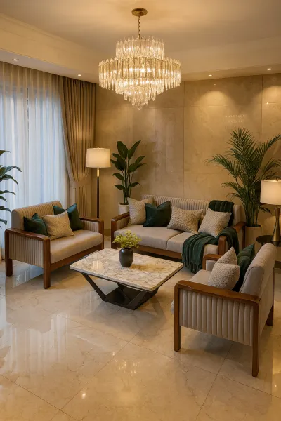 Elegant 3+2+1 Seater Sofa Set with Upholstery (DS08)