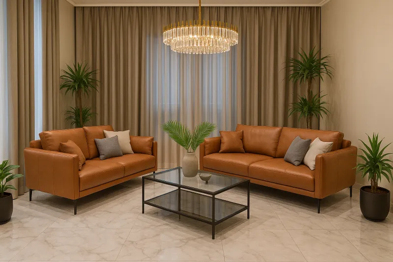 Modern 3+2 Seater Sofa Set with Upholstery (DS18)