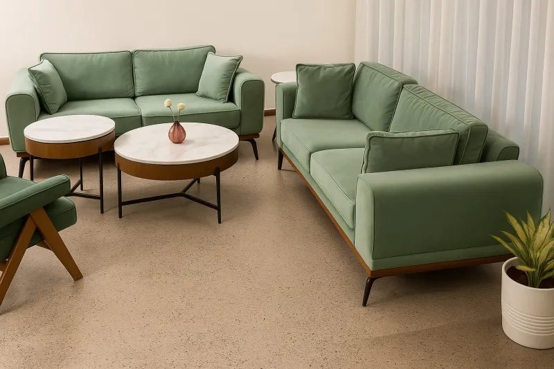 Modern 3+2 Seater Sofa Set with Upholstery (DS36)