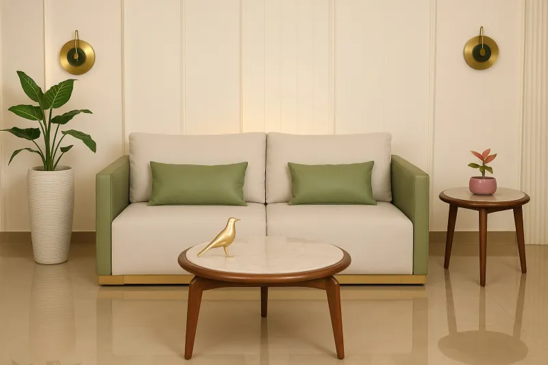 Modern 3+2 Seater Sofa Set with Upholstery (DS43)