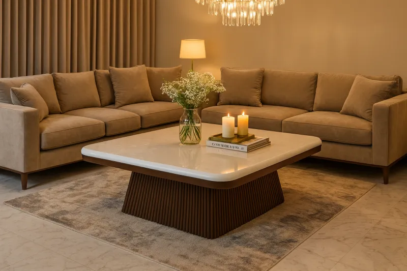 Modern Curved Center Table (DCT15)