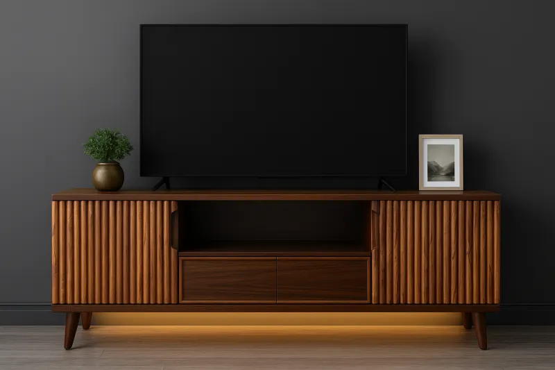 Elegant Teak Wood TV Cabinet (DTV01)