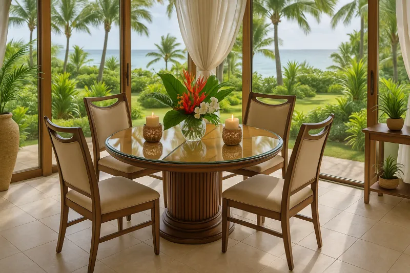 Elegant Teak Wood Dining Set (DDT07)