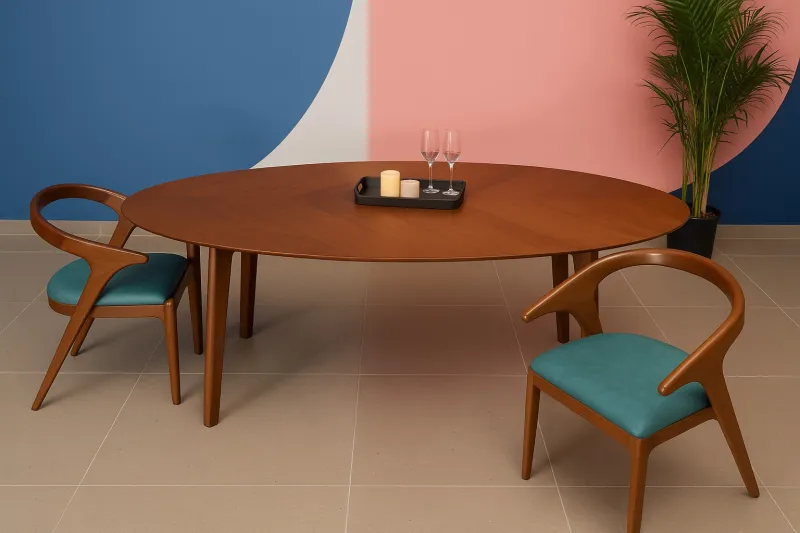 Premium King Ash Wood Dining Set (DDT43)