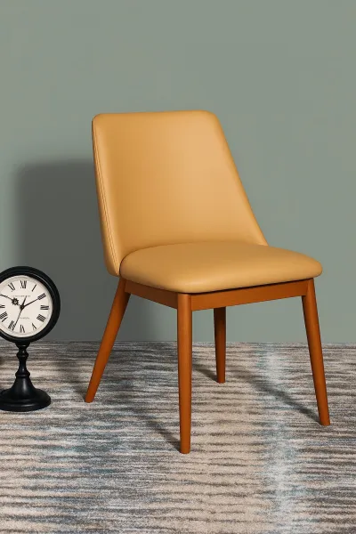 Modern Curved Ash Wood Dining Chair with Upholstery (DDC01)