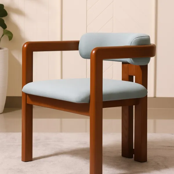 Modern Ash Wood Dining Chair with Upholstery (DDC05)