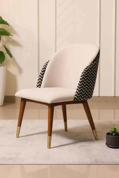 Modern King Ash Wood Dining Chair with Upholstery (DDC09)