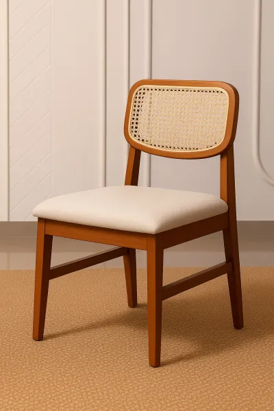 Modern Ash Wood Dining Chair with Upholstery (DDC15)