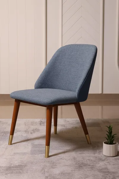 Modern King Ash Wood Dining Chair with Upholstery (DDC23)