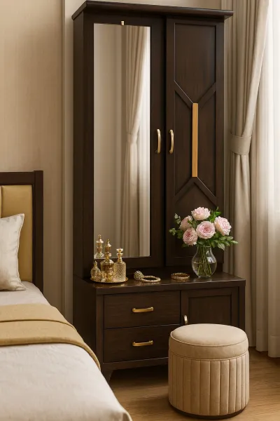 Elegant Plywood Dressing Table with Mirror (DD07)