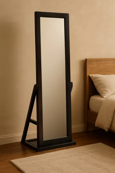 Modern Teak Wood Dressing Table with Mirror (DD14)