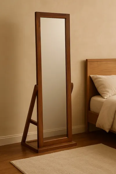 Traditional Teak Wood Dressing Table with Mirror (DD15)