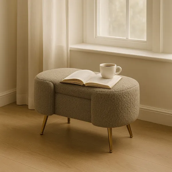 Elegant Teak Wood Bench with Upholstery (DP02)