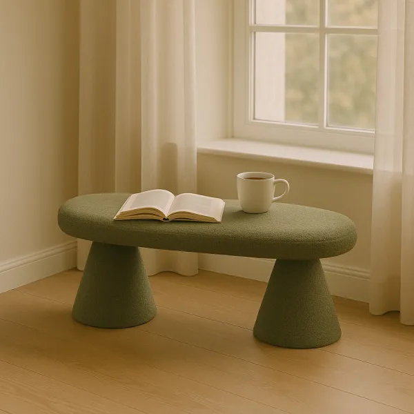 Modern Teak Wood Bench with Upholstery (DP04)