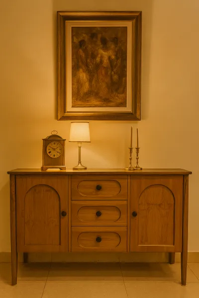 Traditional Teak Wood Console Table (DCO06)