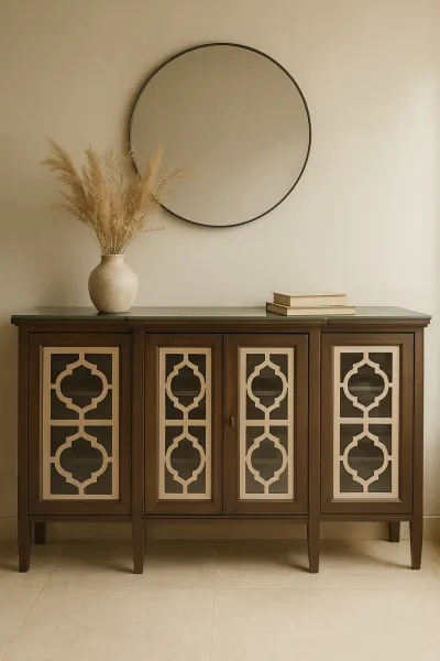 Traditional Teak Wood Console Table (DCO19)