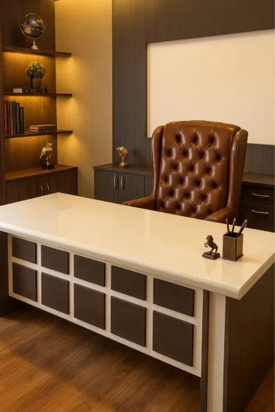 Modern Plywood Office Desk (DOFF06)