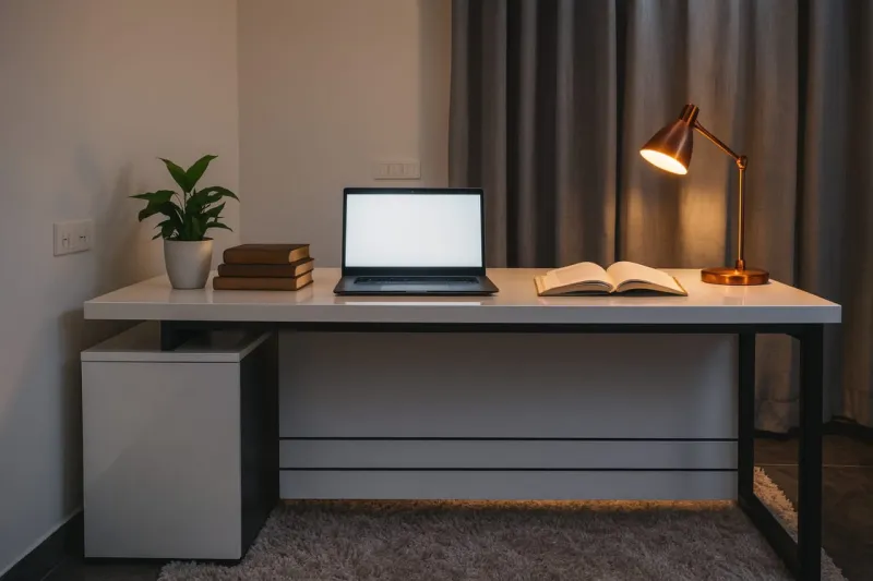 Modern Plywood Office Desk (DOFF07)
