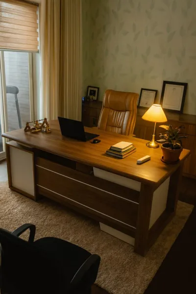 Traditional Plywood Office Desk (DOFF09)