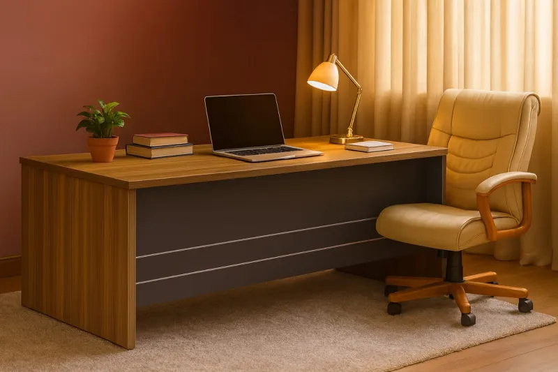 Modern Plywood Office Desk (DOFF13)