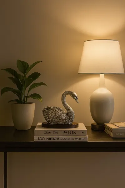 Elegant Curved Silver Home Decor (DHD27)