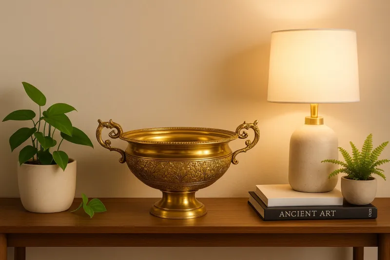 Royal Brass Home Decor with Rope Design (DHD42)