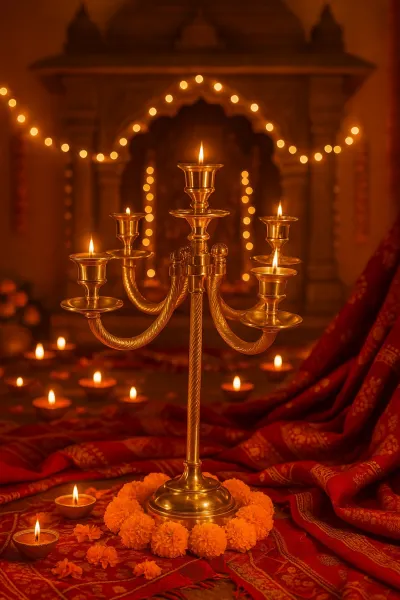 Traditional Curved Brass Home Decor (DHD45)