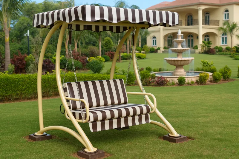 Luxury Curved Mild Steel Swing with Upholstery (DJ03)