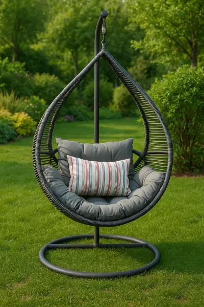 Sleek Mild Steel Outdoor Set with Upholstery (DOF46)