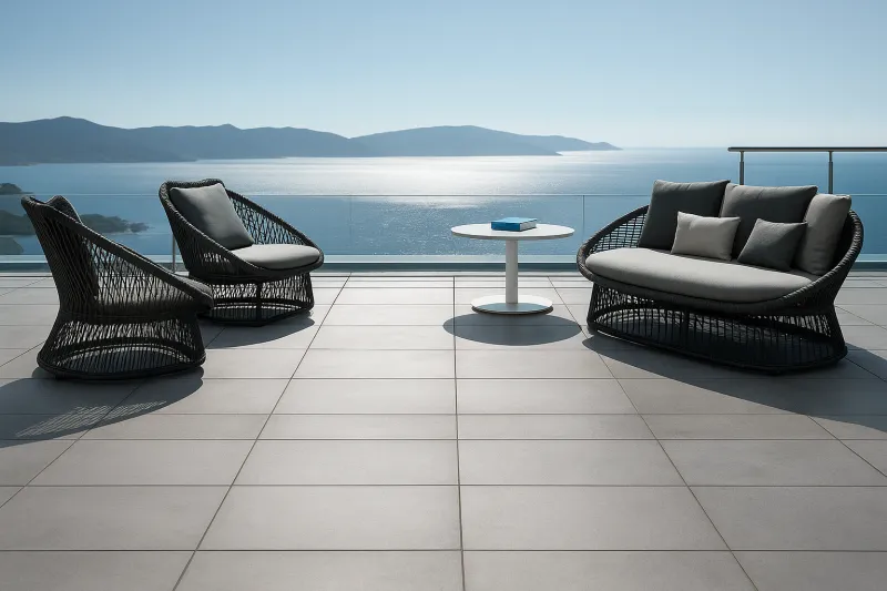 Modern Aluminium Outdoor Set with Upholstery (DOF15)