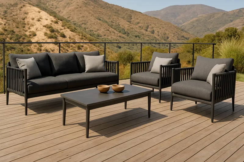 Modern Aluminium Outdoor Set with Upholstery (DOF26AL)