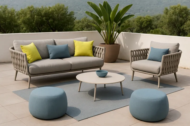 Modern Aluminium Outdoor Set with Upholstery (DOF27AL)