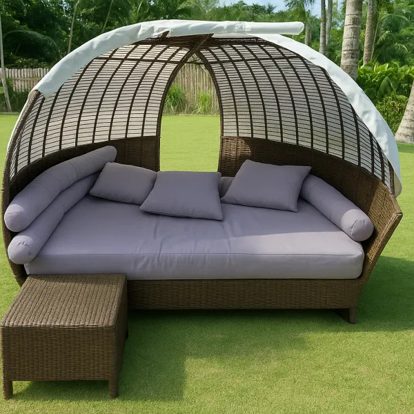 Contemporary Aluminium Outdoor Set with Cane Work (DOF40AL)